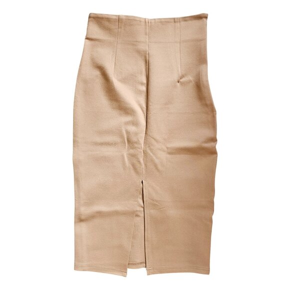 Whyte Valentyne Light Tan Pencil Skirt Sz 8 - Picture 1 of 6